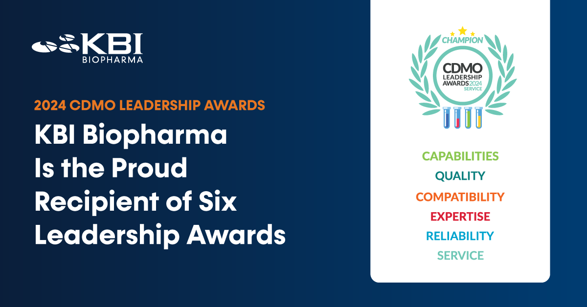 KBI Biopharma Recognized as a Leader in All Six Categories of the 2024 CDMO Leadership Awards
