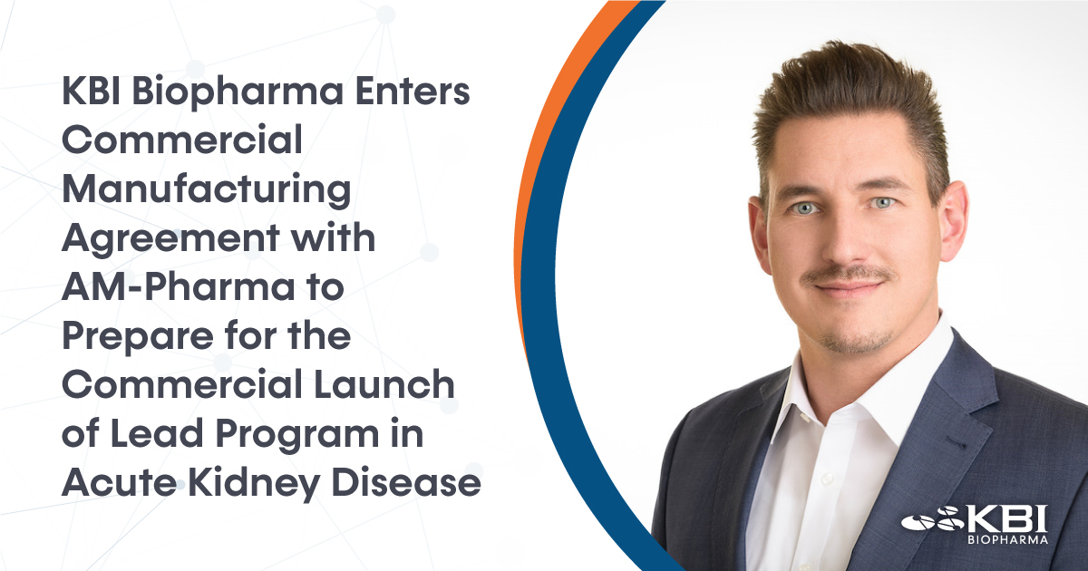KBI Biopharma Enters Commercial Manufacturing Agreement with AM-Pharma to Prepare for the Commercial Launch of Lead Program in Acute Kidney Disease