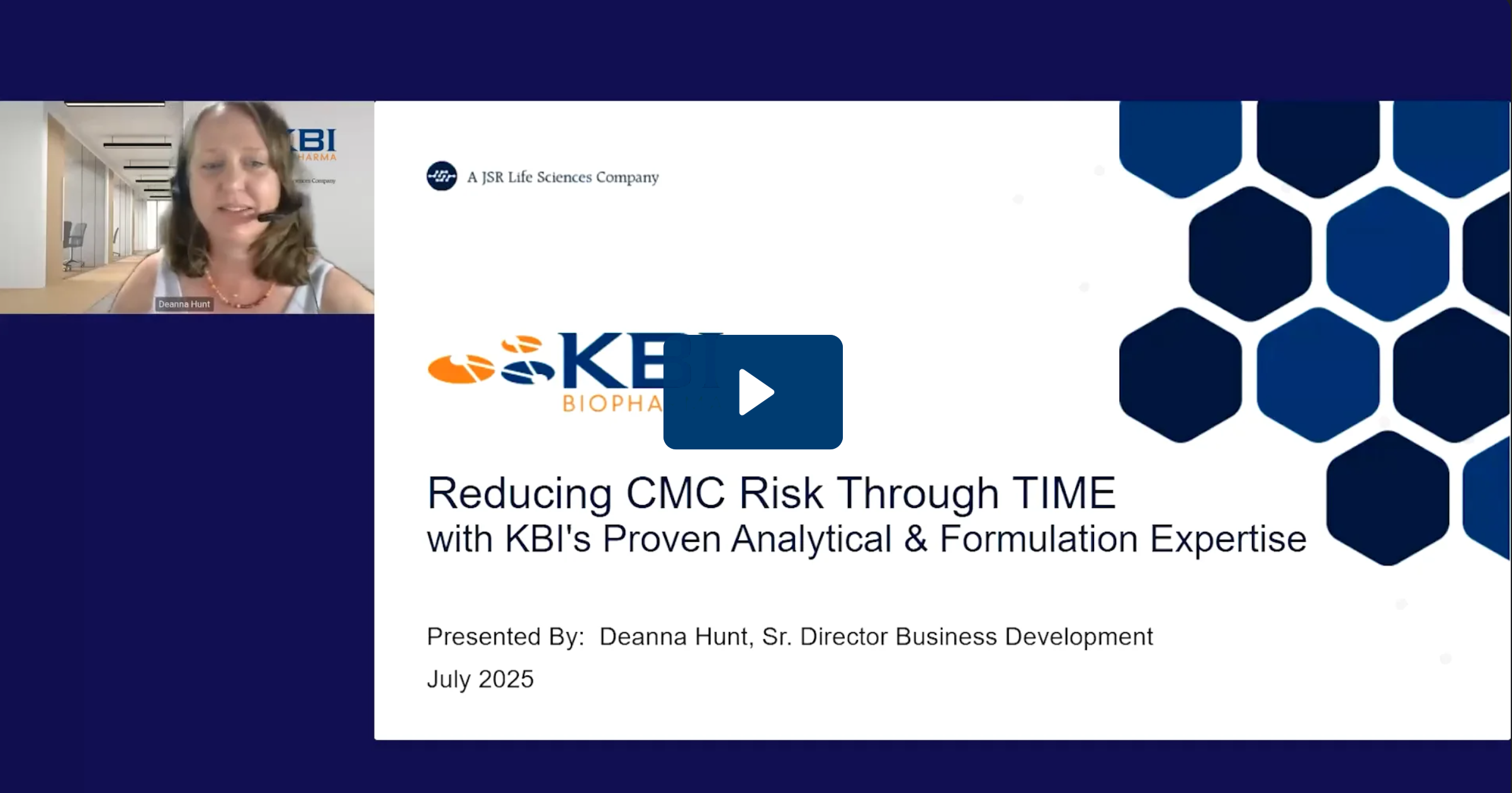 Reducing CMC Risk Through TIME with KBI's Proven Analytical & Formulation Expertise